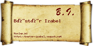 Bástár Izabel névjegykártya